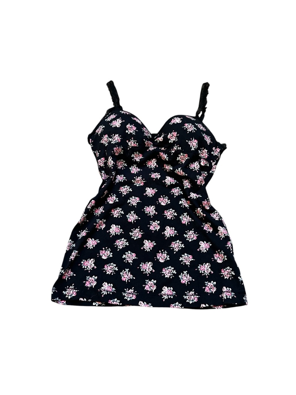 Vintage Lei Cami Top Lace Straps Floral Y2K Fairy Grunge Coquette Whimsygoth